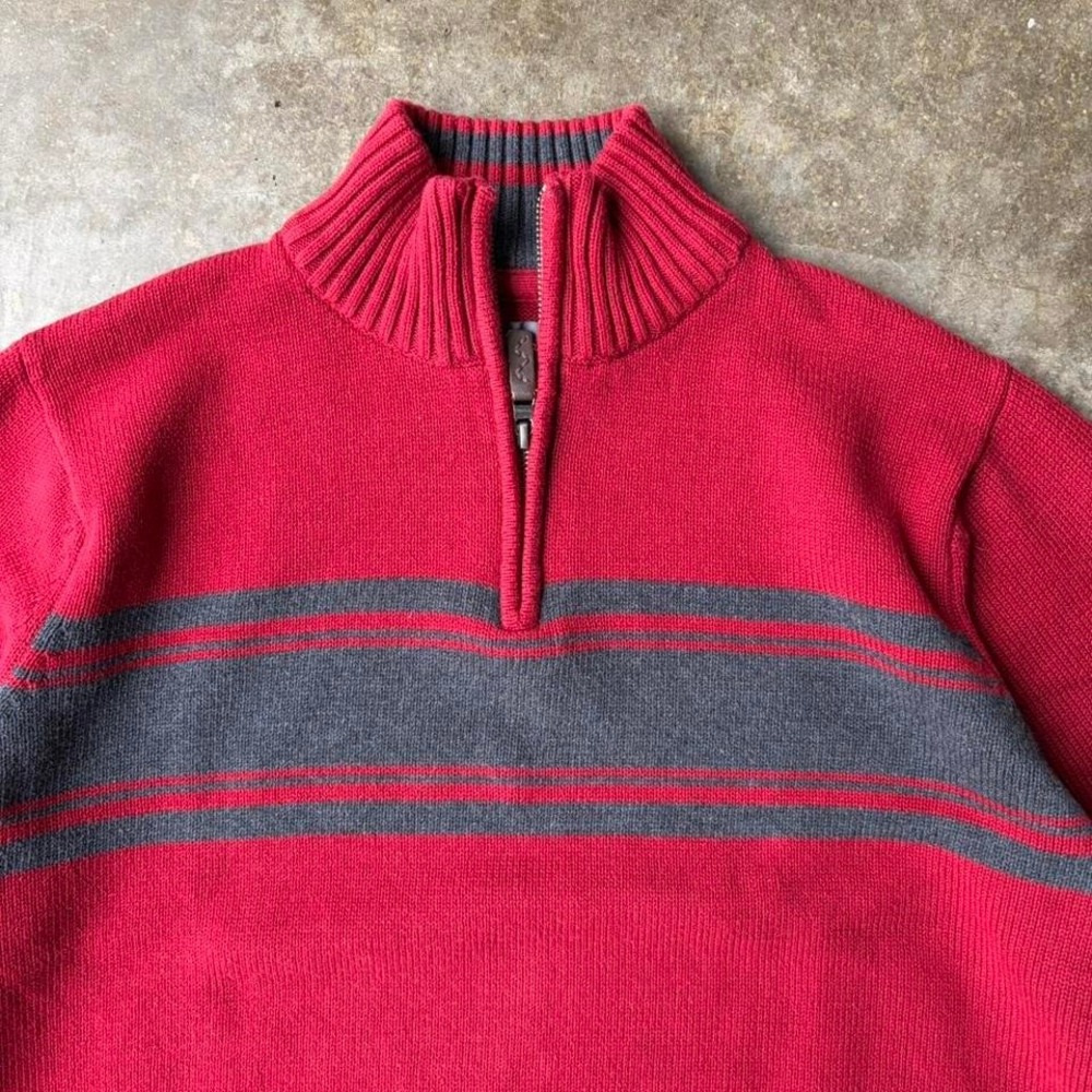 2000s eddie bauer striped quarter zip‎ - Picture 3 of 5